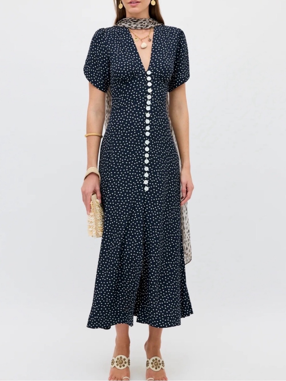 Rixo Novara Painted Spot Dress - XS